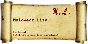 Malovecz Liza névjegykártya